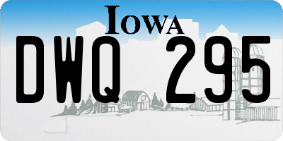 IA license plate DWQ295