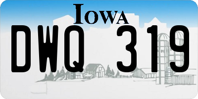 IA license plate DWQ319