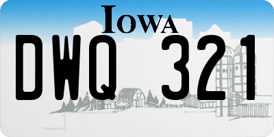 IA license plate DWQ321