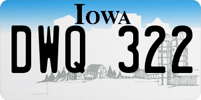 IA license plate DWQ322
