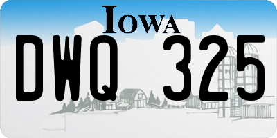 IA license plate DWQ325
