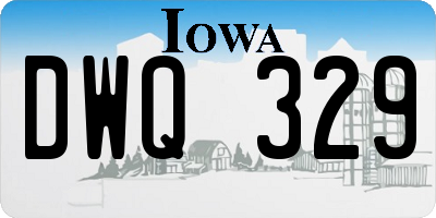 IA license plate DWQ329