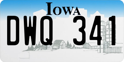 IA license plate DWQ341