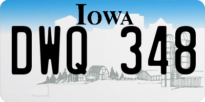 IA license plate DWQ348