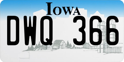 IA license plate DWQ366