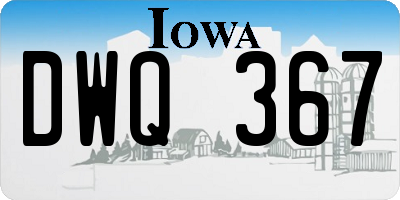 IA license plate DWQ367