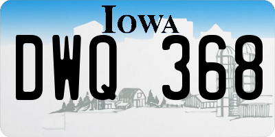 IA license plate DWQ368