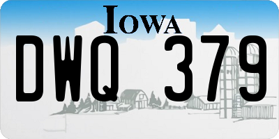 IA license plate DWQ379