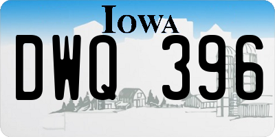 IA license plate DWQ396