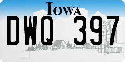 IA license plate DWQ397