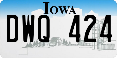 IA license plate DWQ424