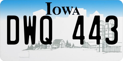 IA license plate DWQ443