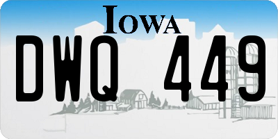 IA license plate DWQ449