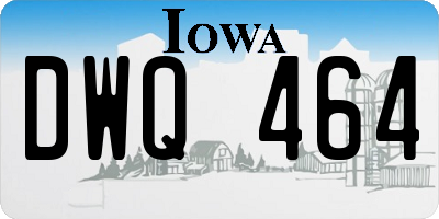 IA license plate DWQ464