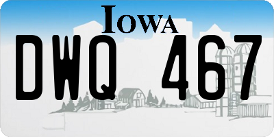 IA license plate DWQ467