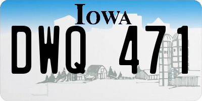 IA license plate DWQ471