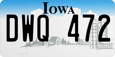 IA license plate DWQ472