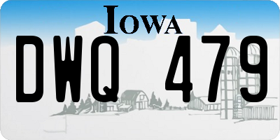 IA license plate DWQ479