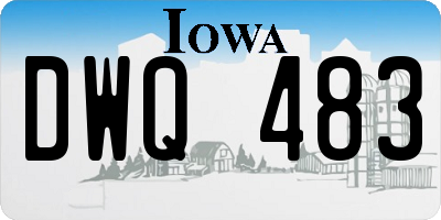 IA license plate DWQ483