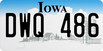 IA license plate DWQ486