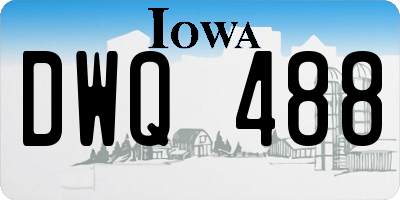 IA license plate DWQ488