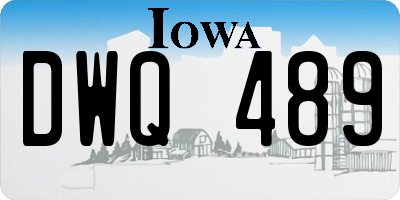 IA license plate DWQ489