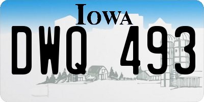 IA license plate DWQ493