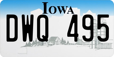 IA license plate DWQ495