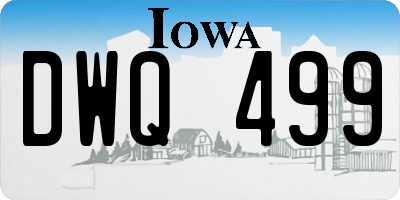 IA license plate DWQ499
