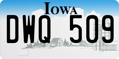 IA license plate DWQ509