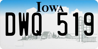 IA license plate DWQ519