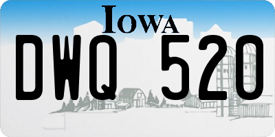 IA license plate DWQ520