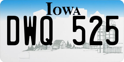 IA license plate DWQ525