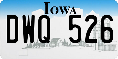 IA license plate DWQ526
