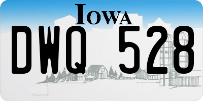 IA license plate DWQ528