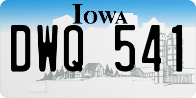 IA license plate DWQ541