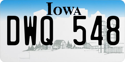 IA license plate DWQ548