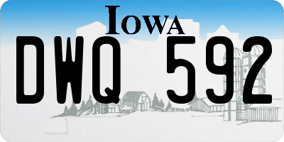 IA license plate DWQ592