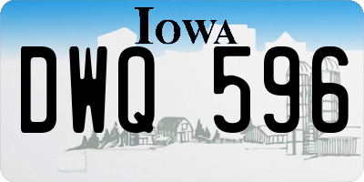 IA license plate DWQ596