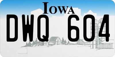 IA license plate DWQ604