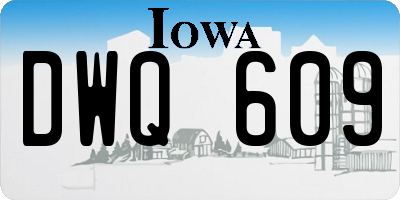 IA license plate DWQ609