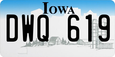 IA license plate DWQ619