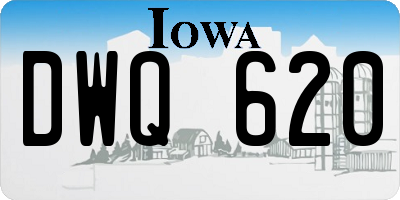 IA license plate DWQ620