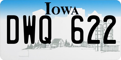 IA license plate DWQ622