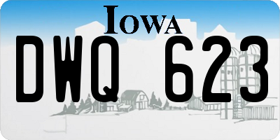IA license plate DWQ623