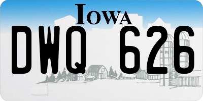 IA license plate DWQ626