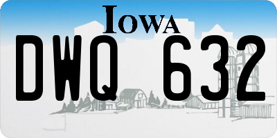 IA license plate DWQ632