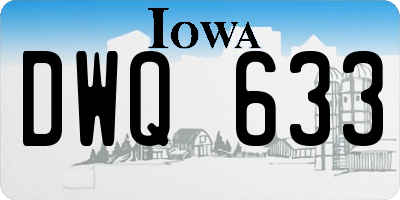 IA license plate DWQ633
