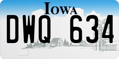 IA license plate DWQ634