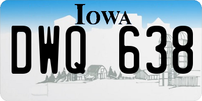 IA license plate DWQ638